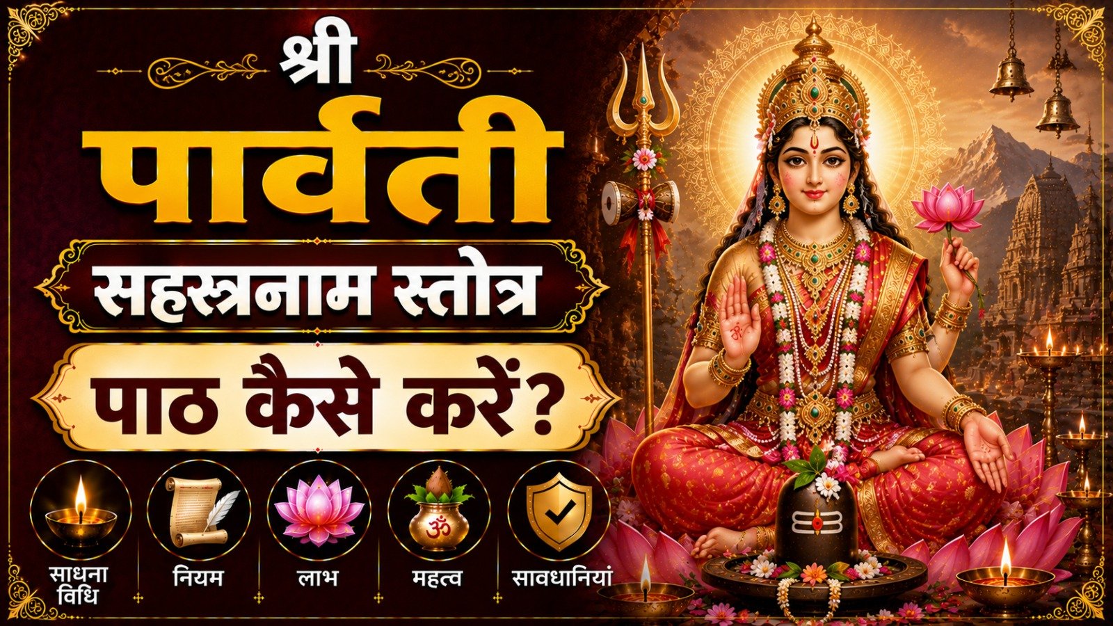Sri Parvati Sahasranama श्री पार्वती सहस्रनाम पाठ कैसे करें जानें साधना विधि नियम लाभ महत्व और सावधानियांIt takes 26 minutes to read this article    Sadhanasin   Sadhanasin